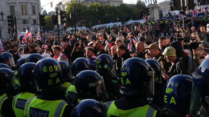 En Londres, la demostración de fuerza de la extrema derecha