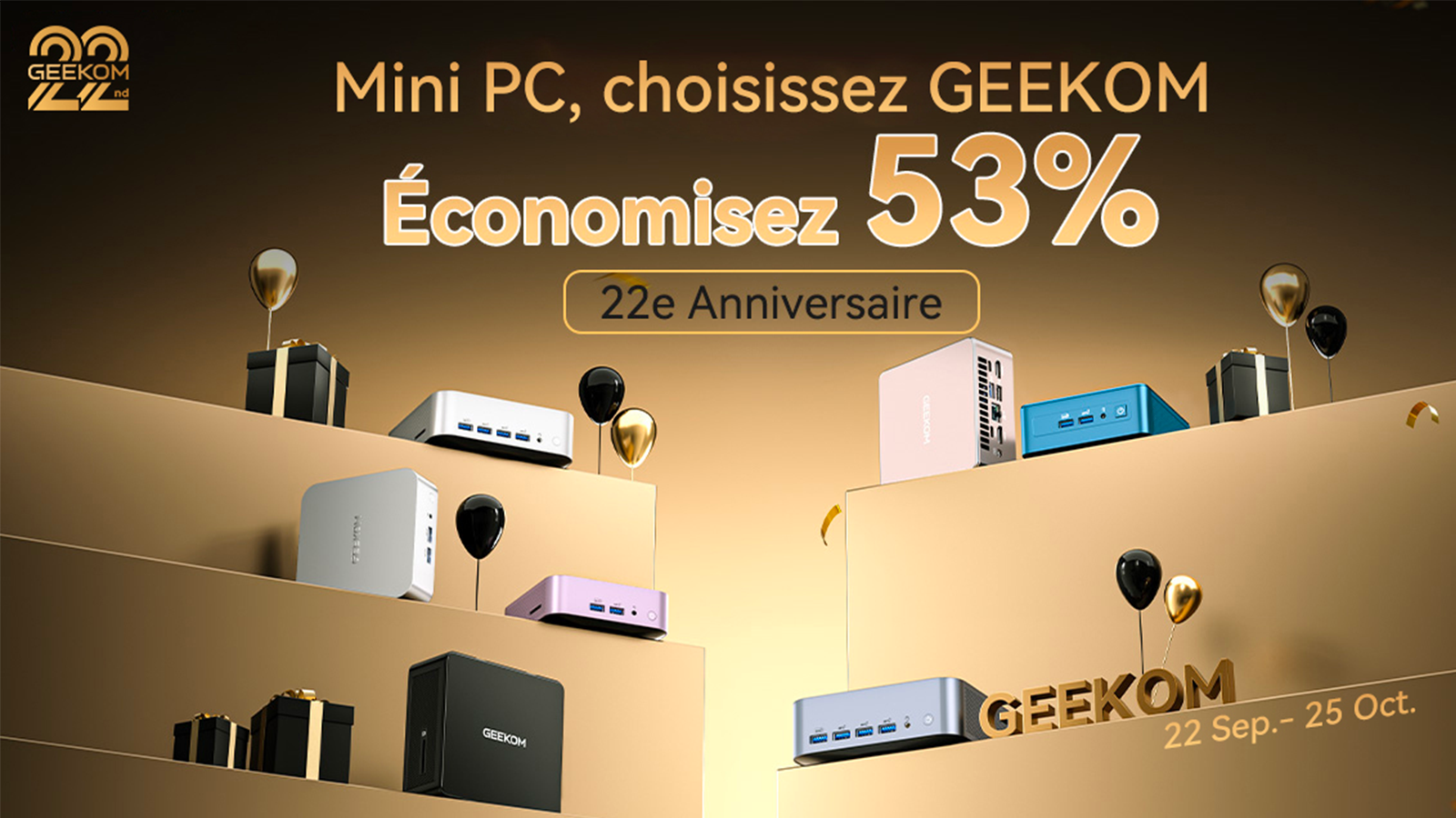 GEEKOM celebra sus 22 años con una oferta exclusiva en