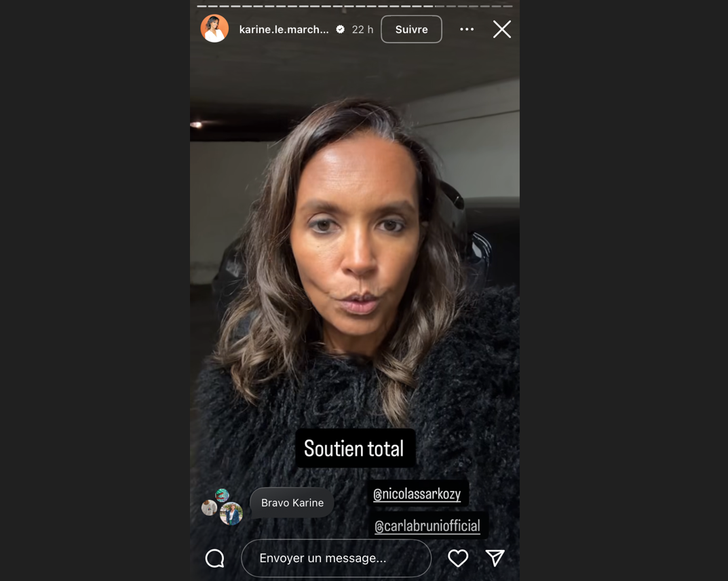Karine Le Marchand expresa su confusión en Instagram.