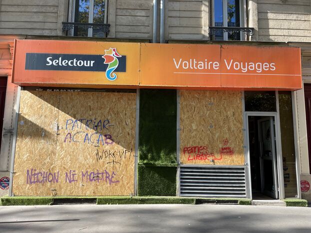 Manifestación del 18 de septiembre: en el recorrido por París,
