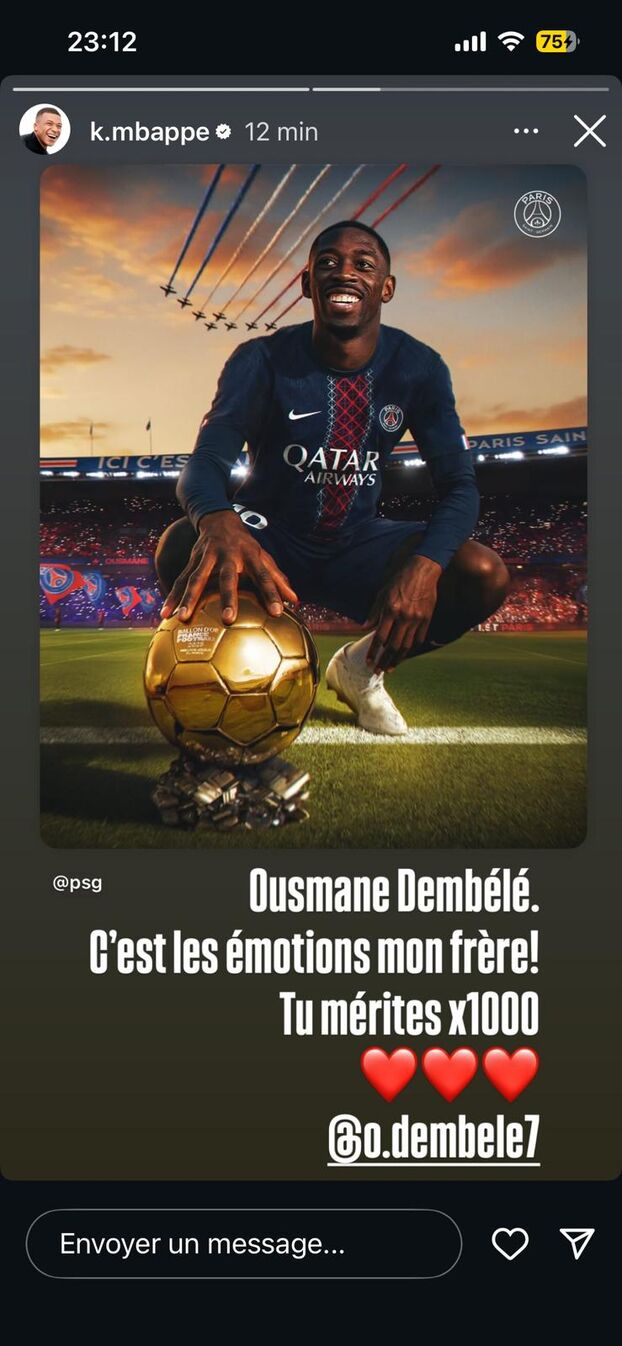 Ousmane Dembélé Balón de Oro: el mensaje de felicitación de