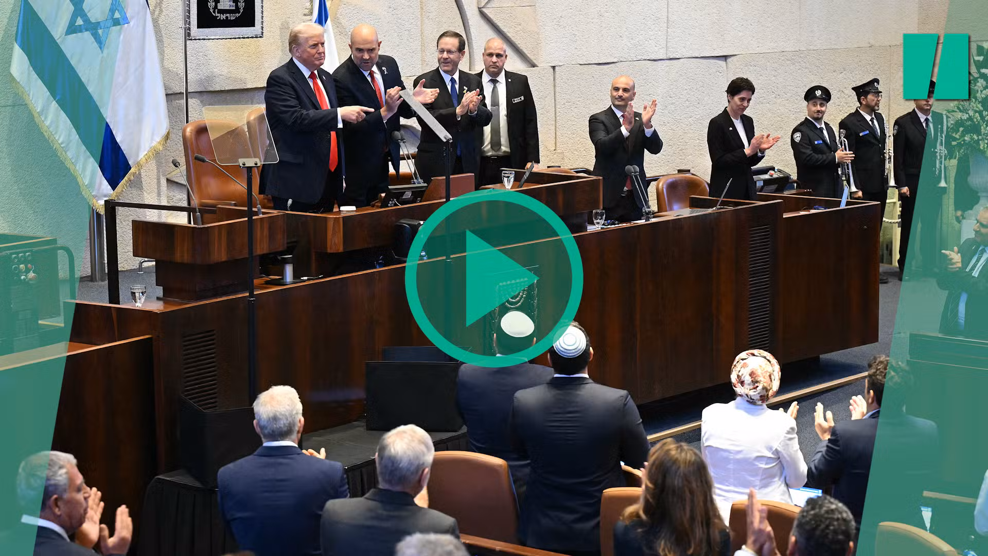 Donald Trump recibido como héroe en Israel, de la Knesset