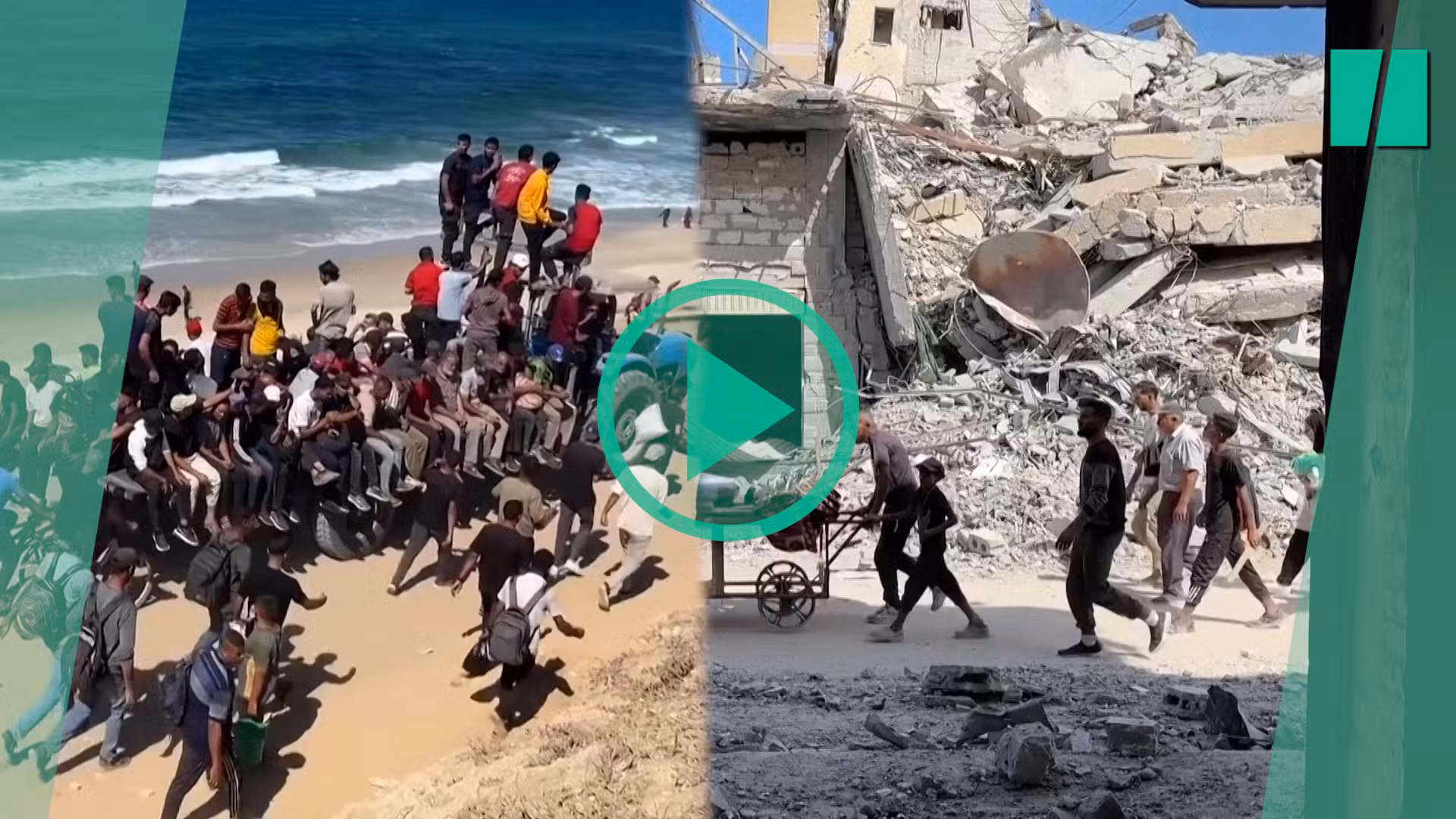 En Gaza, las imágenes impactantes de los palestinos camino de