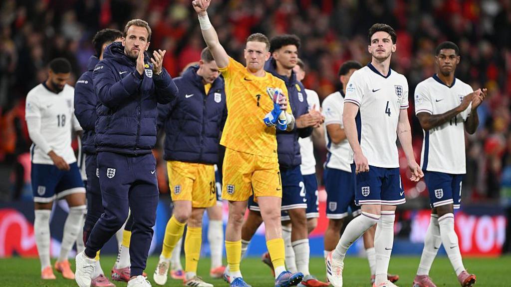 Jugadores de Inglaterra en Wembley