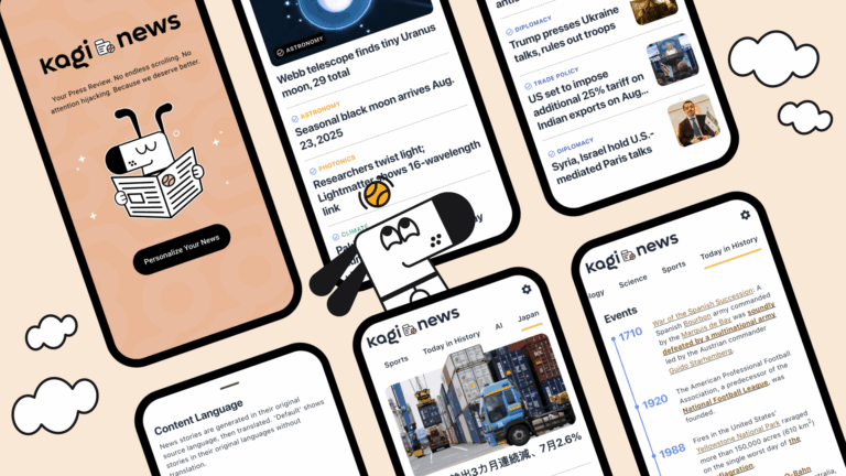 Kagi lanza un agregador de noticias sin rastreo ni algoritmos