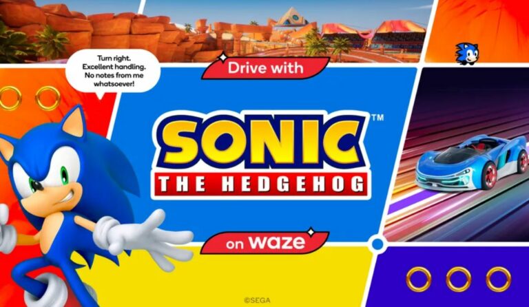 No, no has soñado, Sonic está realmente presente en Waze.