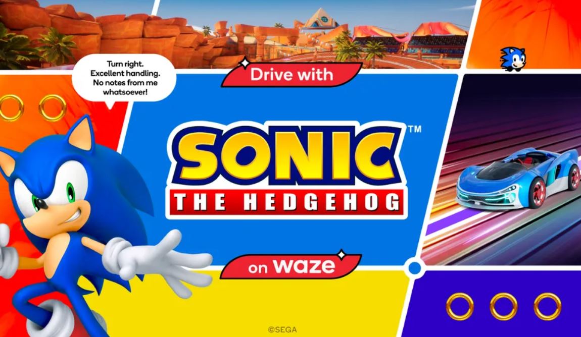 No, no has soñado, Sonic está realmente presente en Waze.