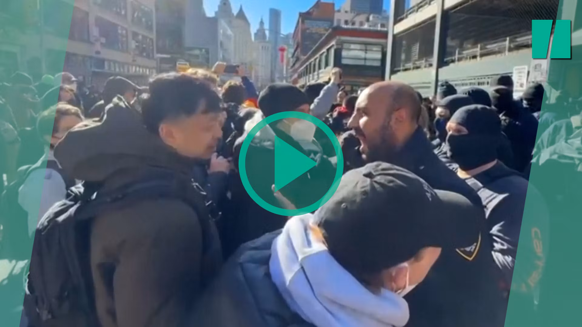En Nueva York, los manifestantes intentaron bloquear a la policía