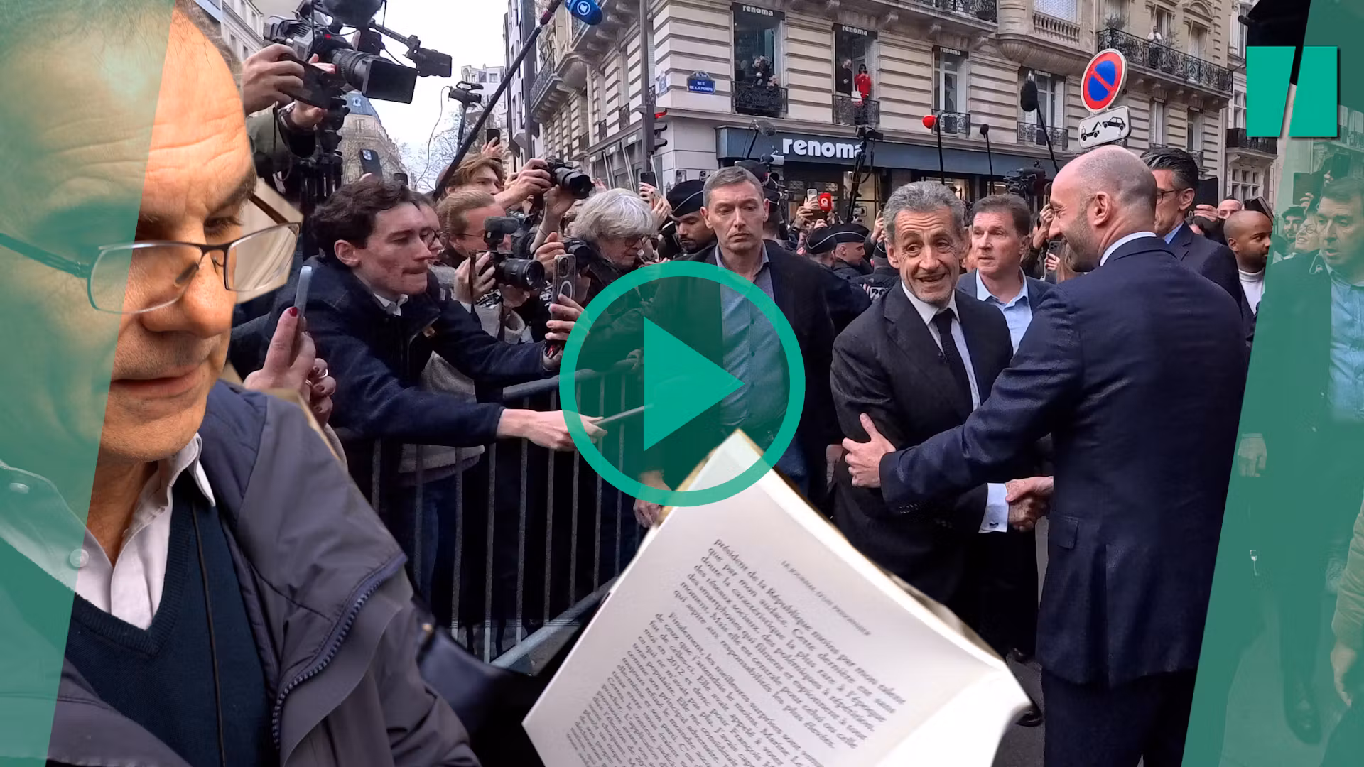 Antes de la dedicatoria del libro de Nicolas Sarkozy, hicimos