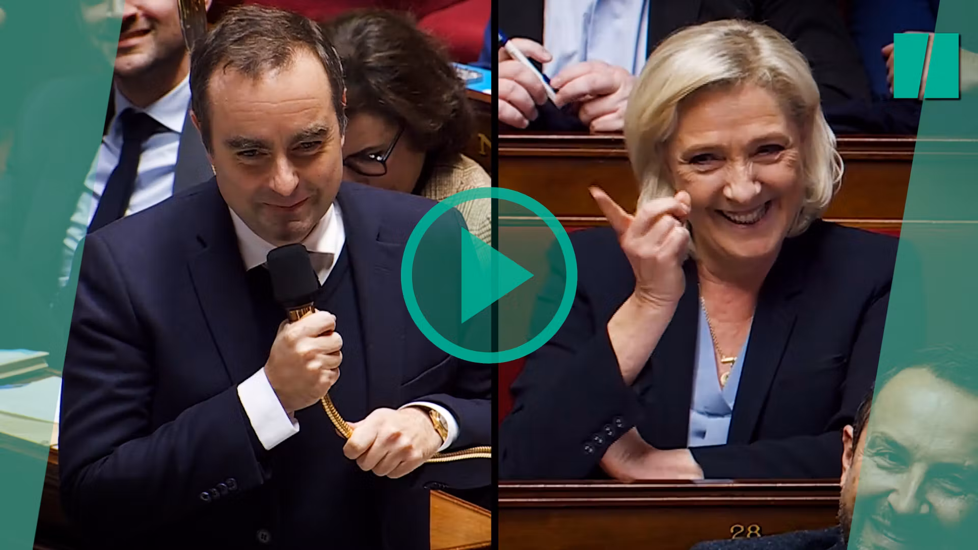 Frente a Marine Le Pen, Sébastien Lecornu se burla de