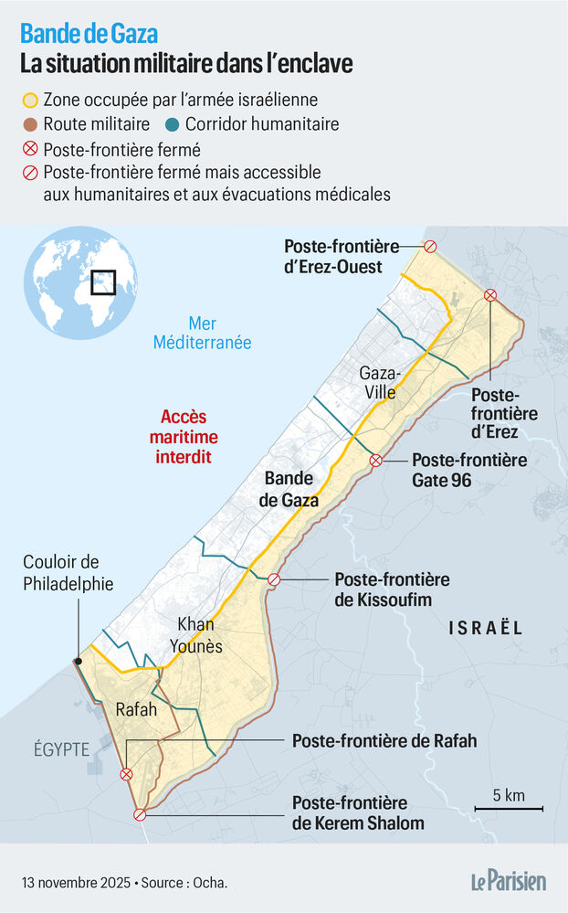 Gaza: ¿qué es esta «línea amarilla» calificada de «nueva frontera»