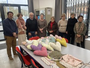 Saint-Gaudens. Cojines del corazón para las pacientes del oncopole