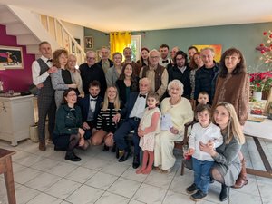Jacqueline y Albert Fargues celebran en familia sus 70 años