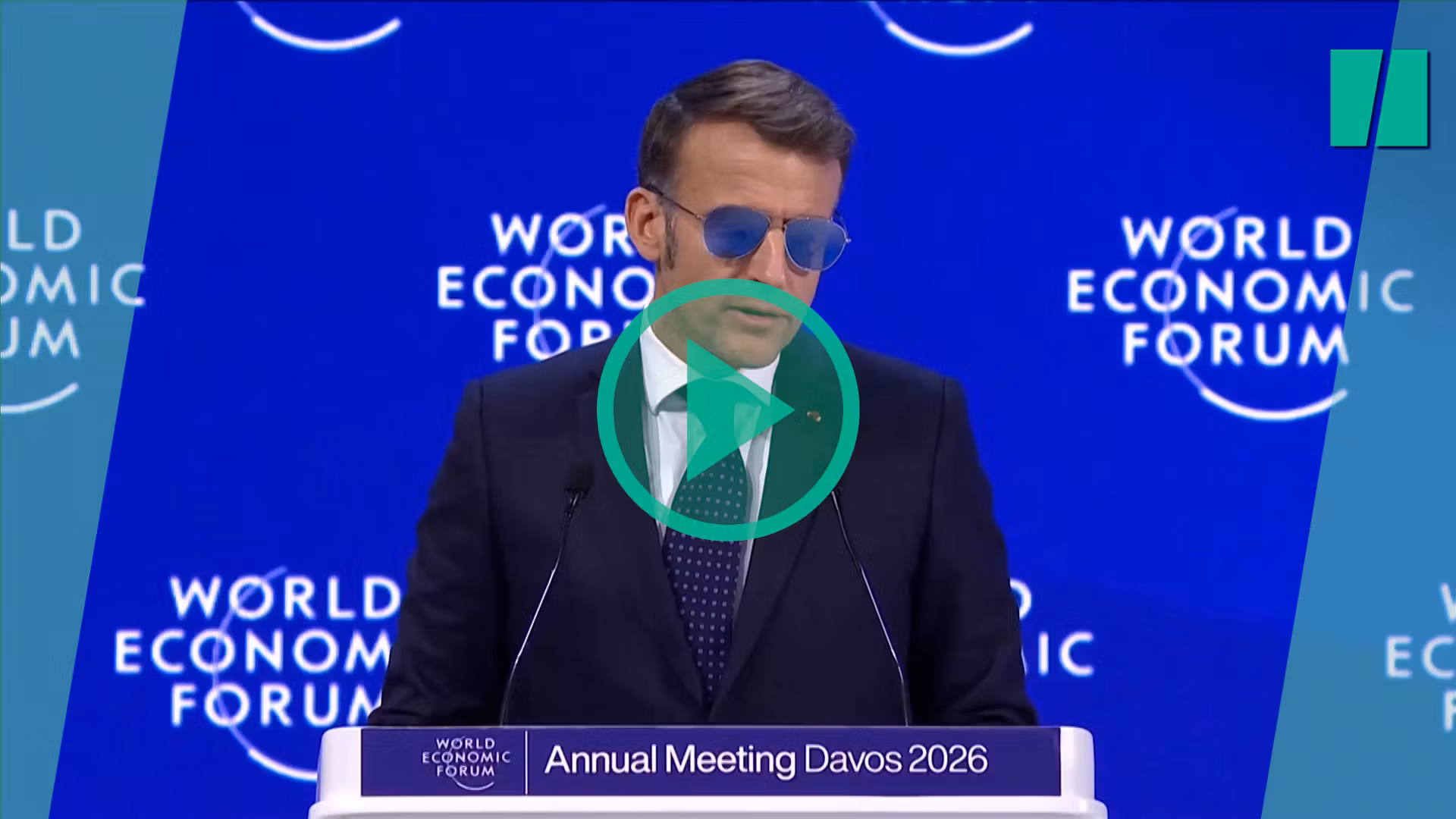 Desde Davos, Macron responde a Trump (sin mencionarlo directamente)