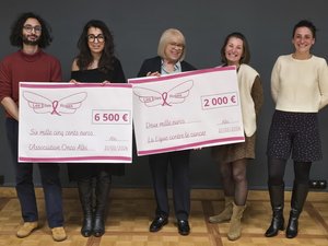 Dos cheques de Elles Roses para la lucha contra el