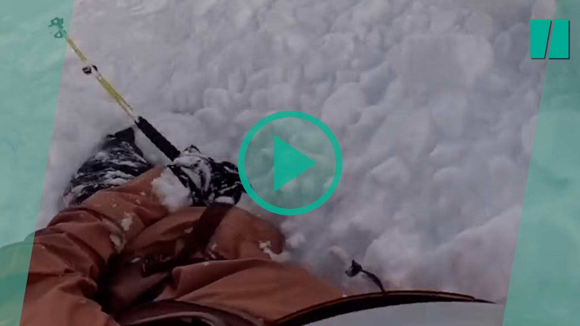 Esta esquiadora provocó una avalancha y filmó su caída durante