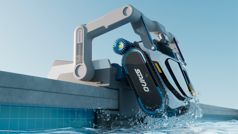 Un robot de piscina autónomo capaz de salir del agua