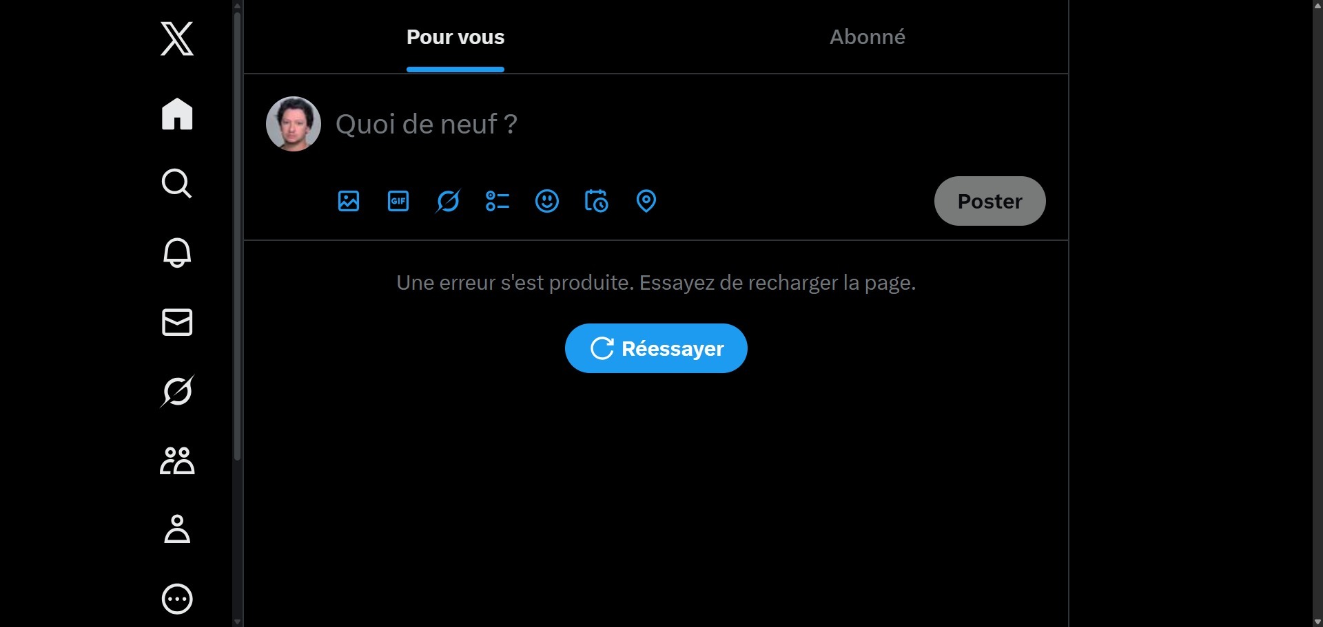 X.com (Twitter) sufrió una gran caída este martes por la