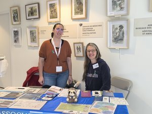 Stand de la asociación SED1 + en el hospital: un