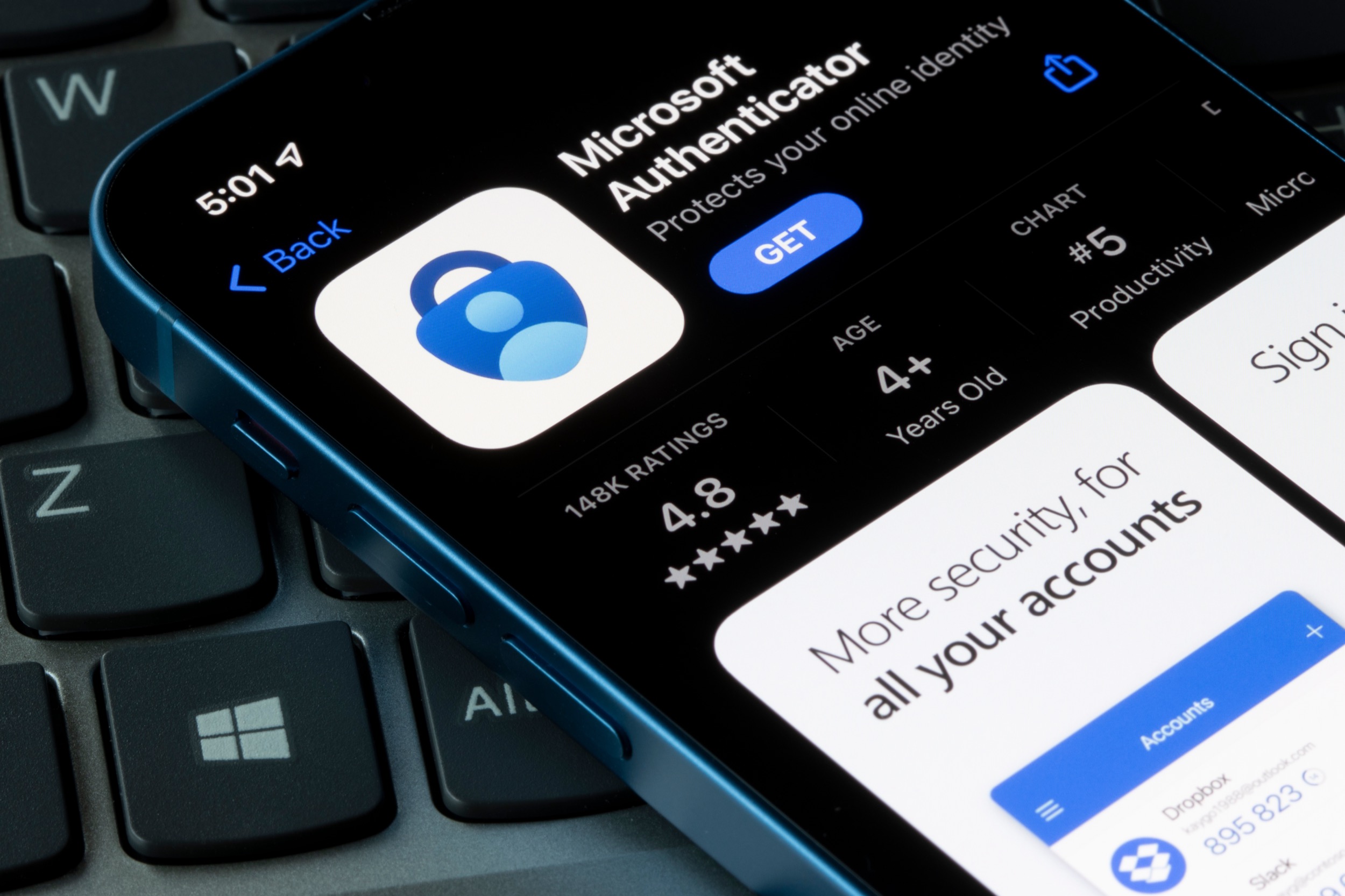 Microsoft Authenticator dejará de funcionar pronto en estos smartphones