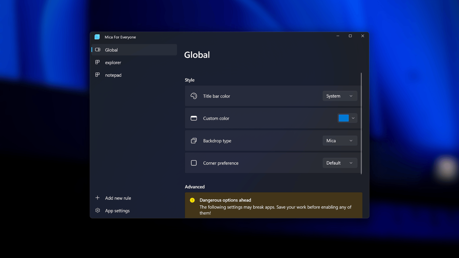 Cómo aplicar los efectos de transparencia de Windows 11 a