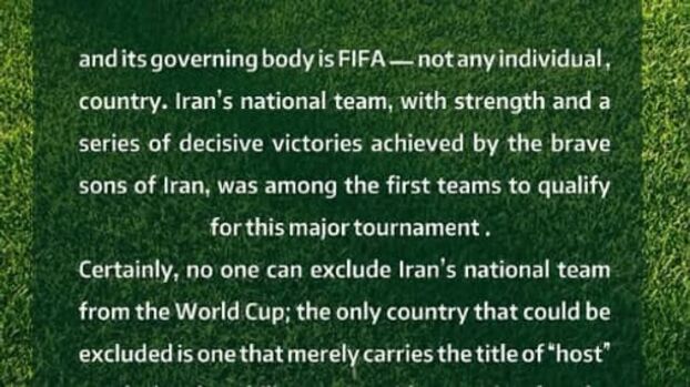«Nadie puede excluirnos de la Copa del Mundo»: Irán responde