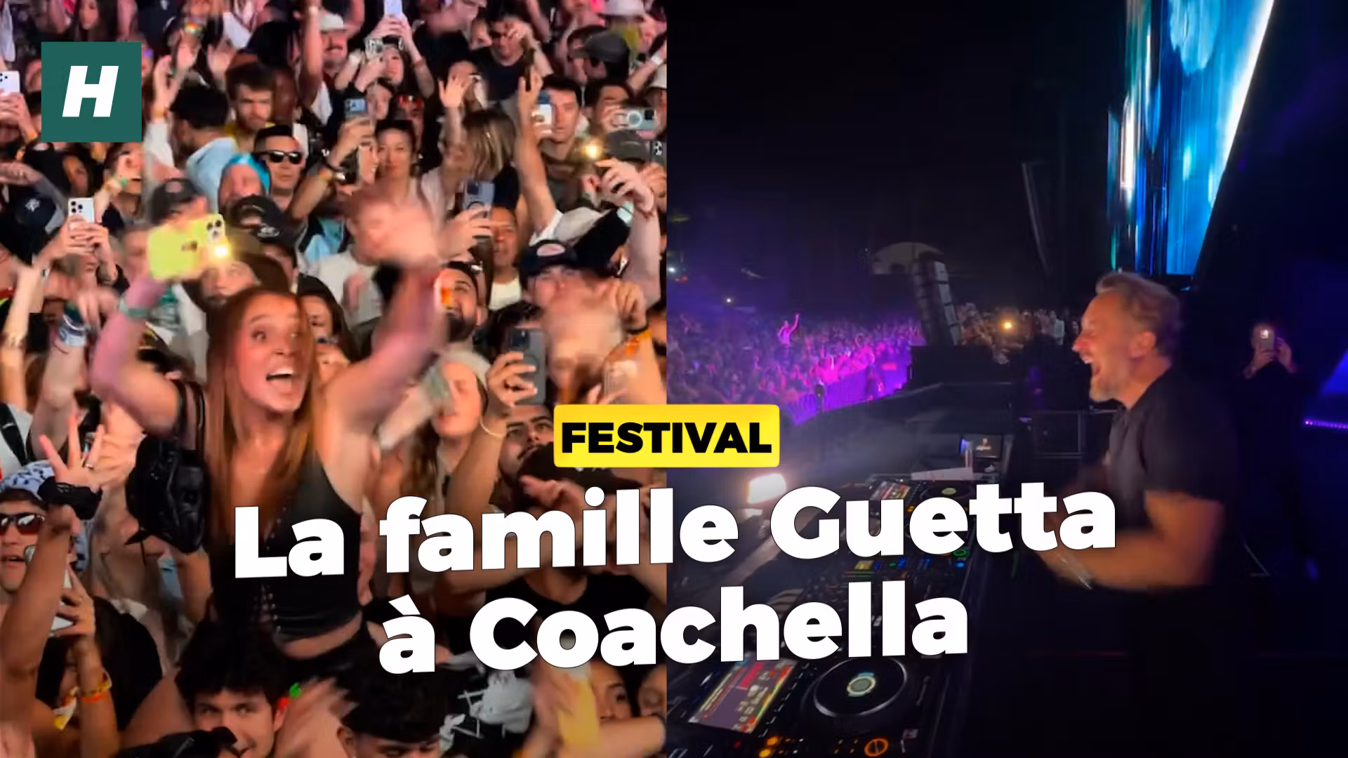 En Coachella, David Guetta reconoce a su hija en la