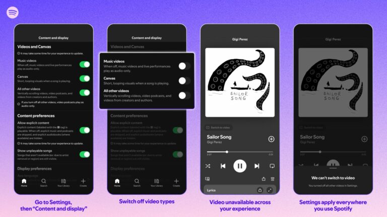 Spotify permite (¡por fin!) desactivar los videos