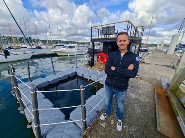 Frédéric Vautier, creador del sauna flotante. LP/Nora Moreau