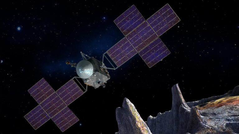 Marte ha sido un catapulta celeste para la sonda Psyche