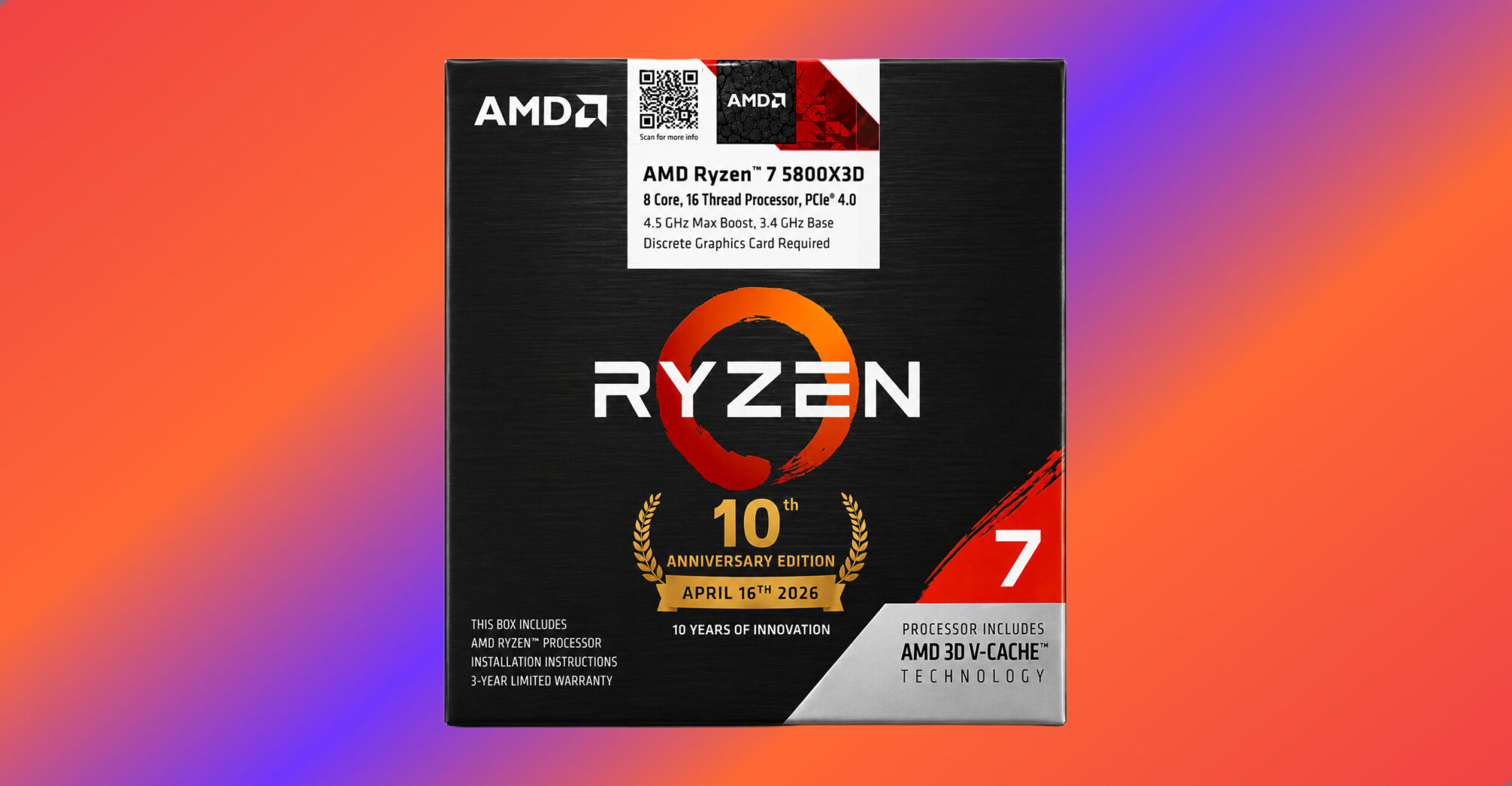 ¿Ryzen 7 5800X3D 10.º aniversario? La curiosa idea de AMD