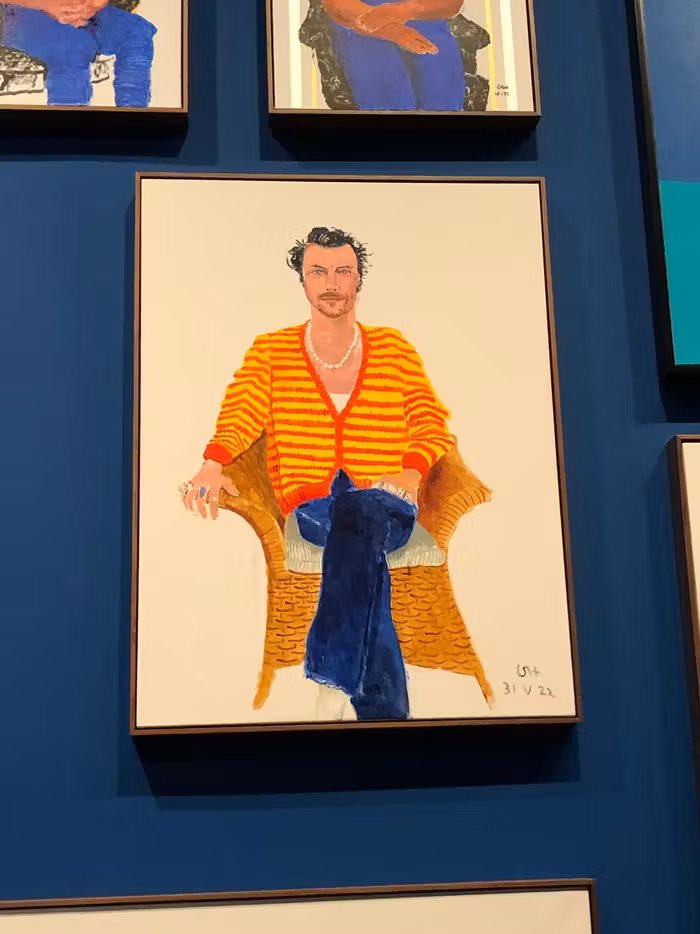 Harry Styles, ici sous le pinceau de David Hockney.