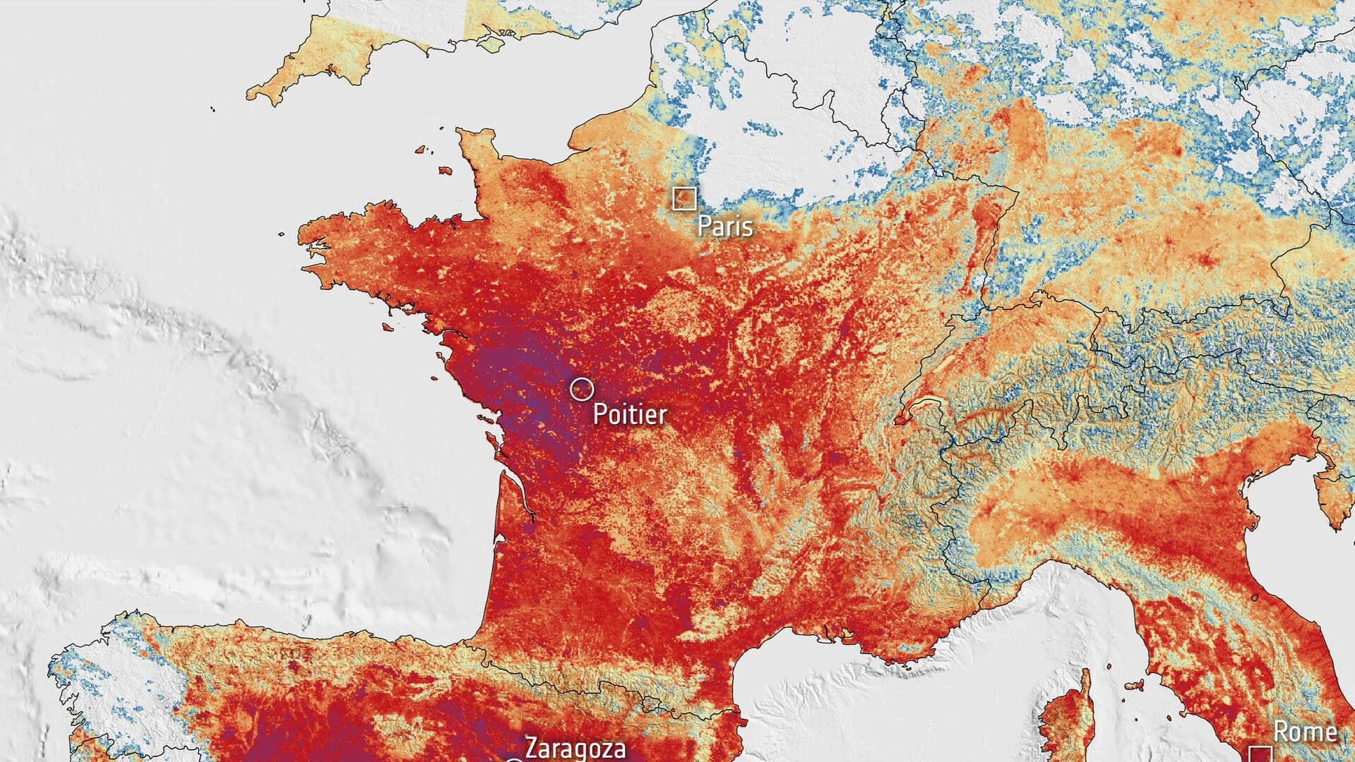 Una imagen satelital de la ESA muestra una Europa bajo
