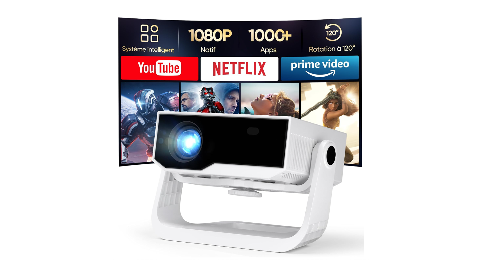 -50% en este videoproyector portátil Android 4K: la pantalla grande