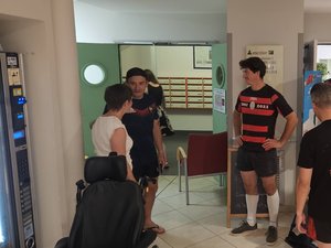 El ascensor del Ehpad se avería, los jugadores de rugby