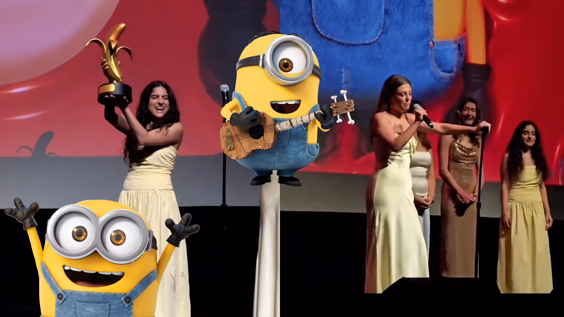 En el estreno americano de la película « Des Minions et