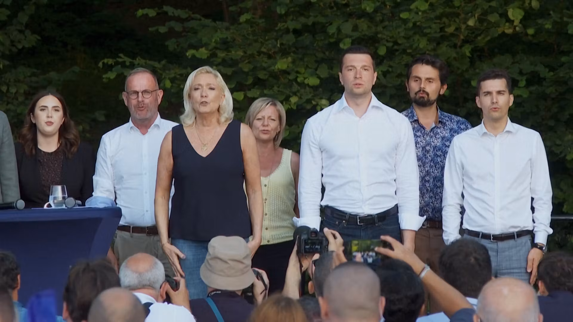 Antes del juicio de Marine Le Pen, los dirigentes del