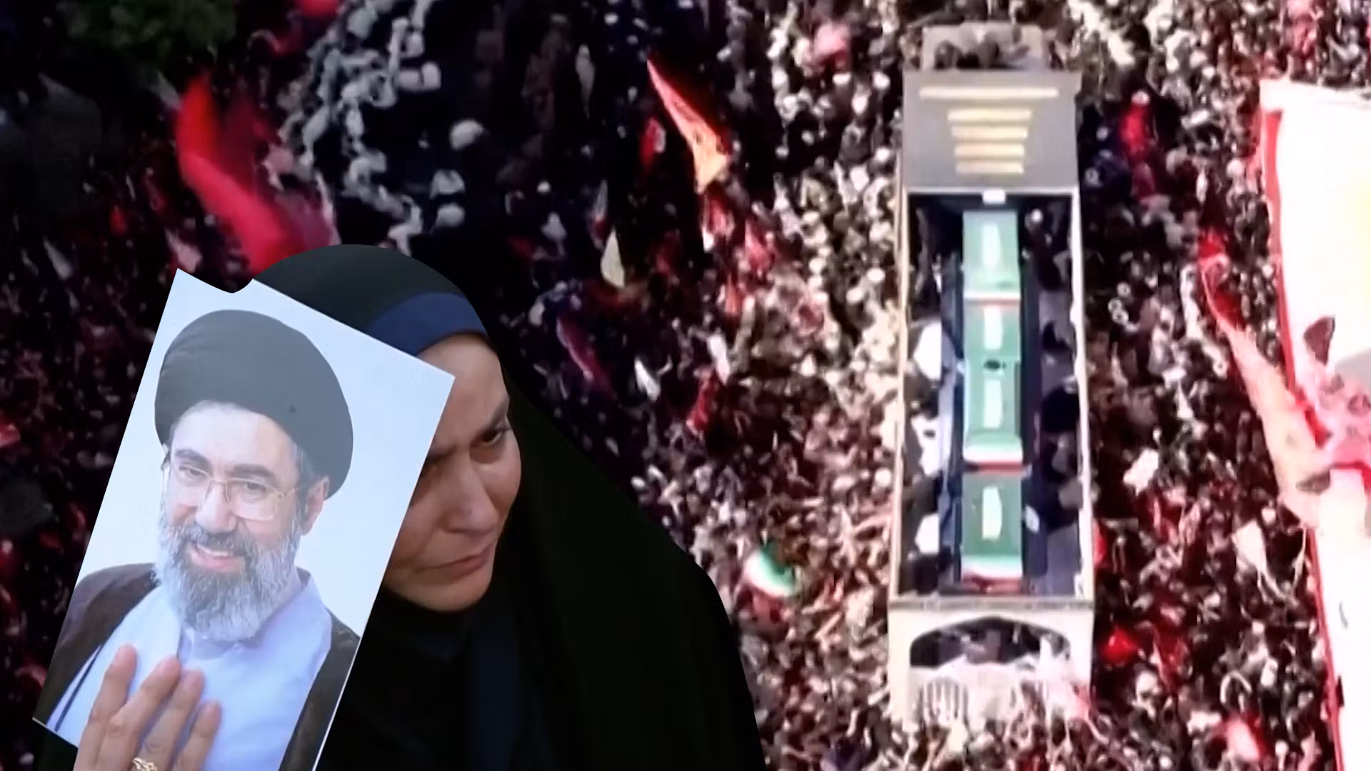 Las imágenes de la despedida de los iraníes al ayatolá