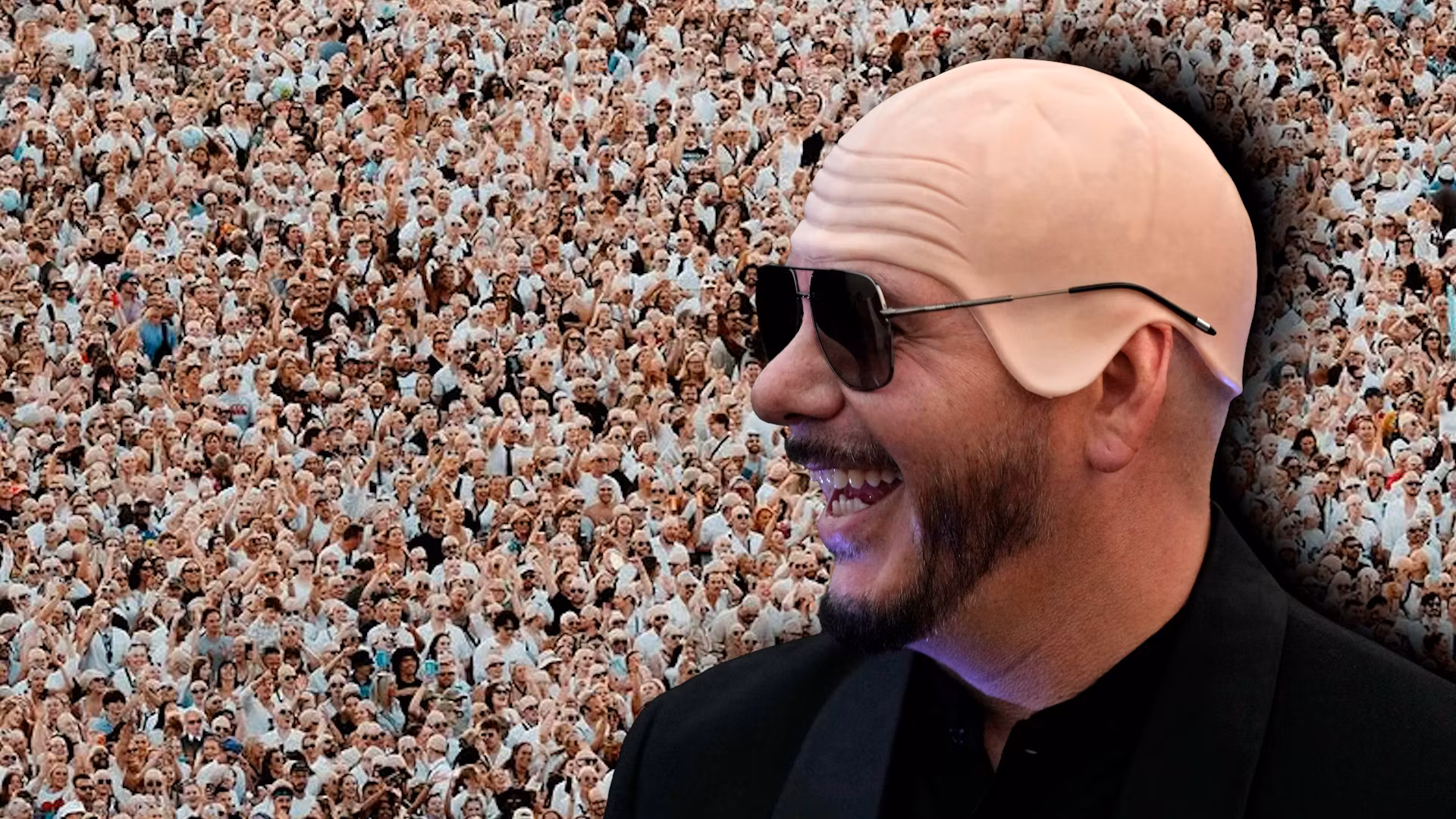 Pitbull establece oficialmente el récord mundial de calvas en el