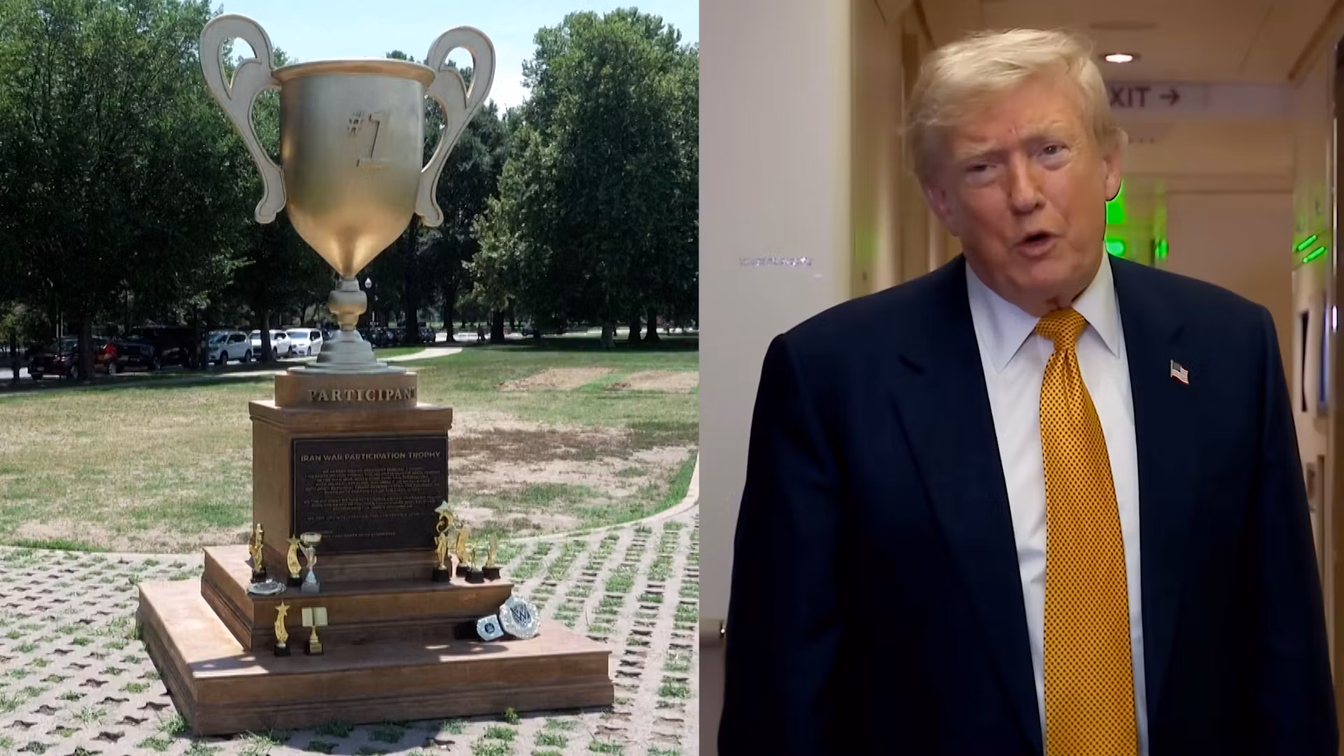 Este trofeo instalado en Washington para Donald Trump no debería
