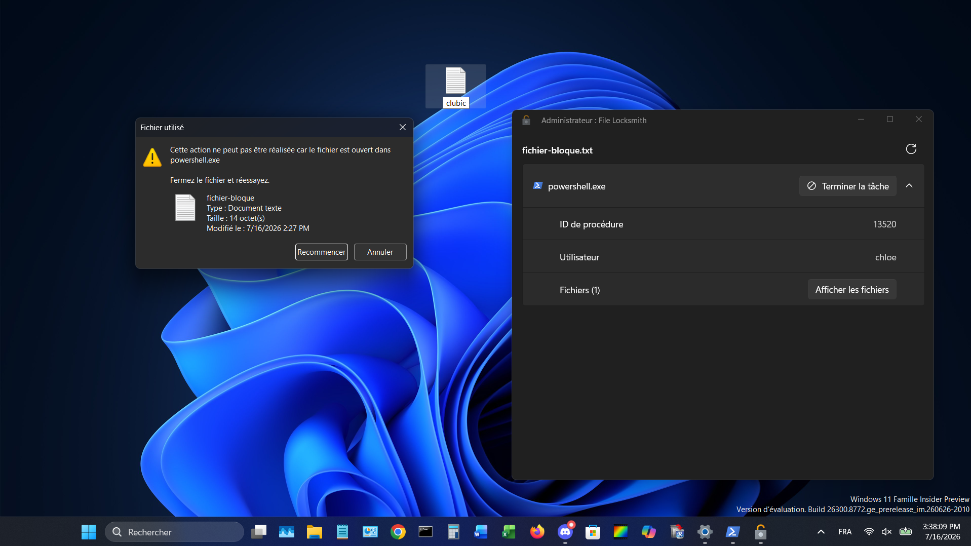 Windows 11: cómo desbloquear un archivo con File Locksmith