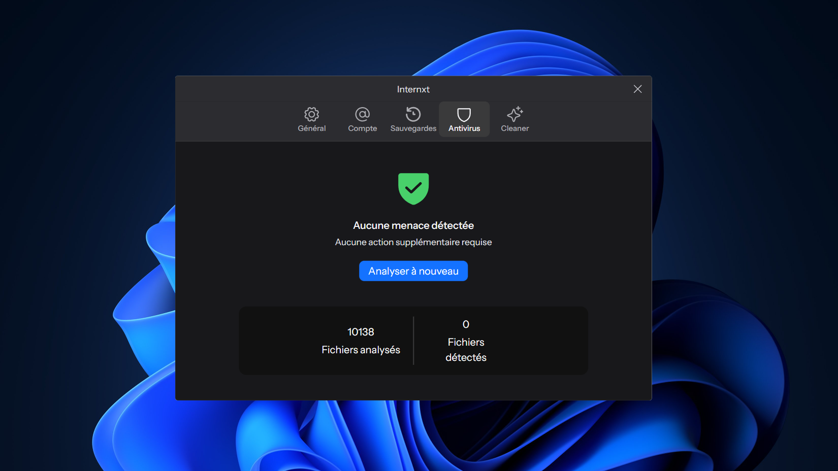 Avis Internxt Antivirus 2026: un escáner muy limitado