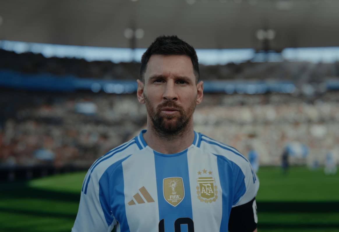 Messi dans la campagne de marque Adidas.