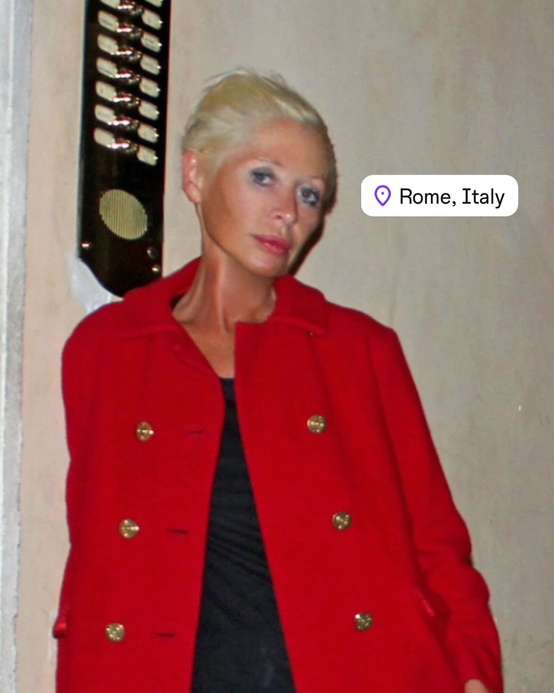 Wendy photographiée lors d'un récent voyage à Rome