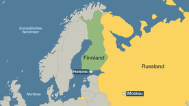 Carte : Finlande et Russie