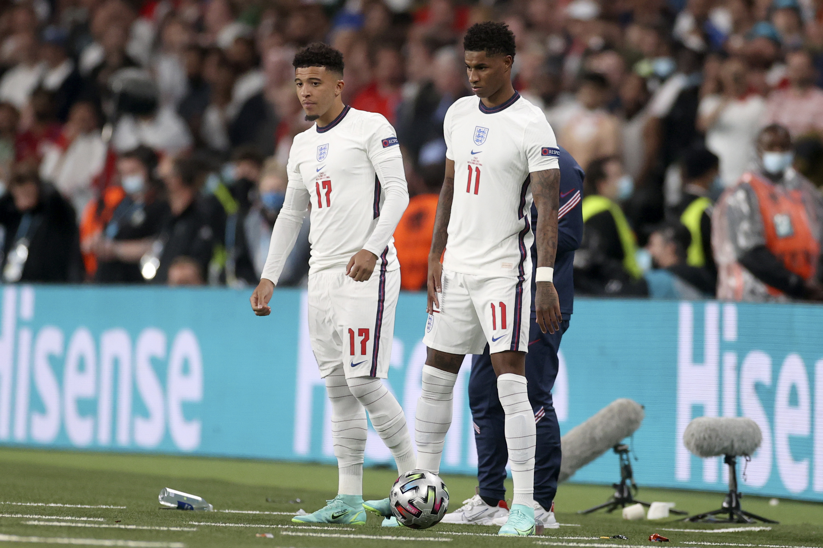 Jadon Sancho et Marcus Rashford en finale 2020