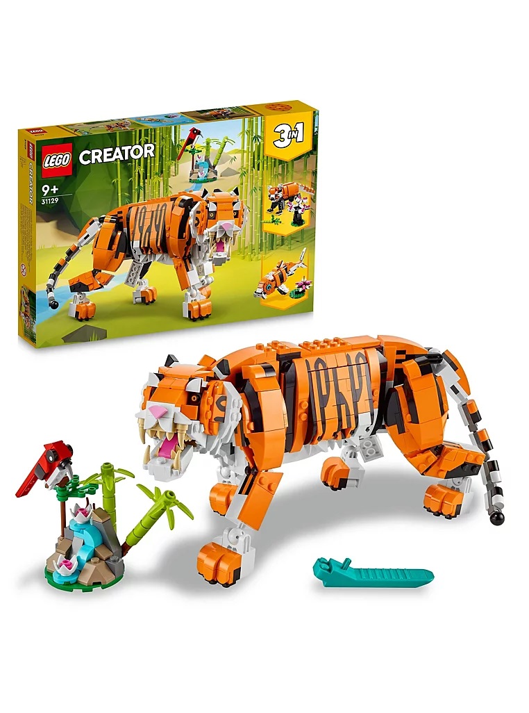 Le kit de construction Lego Creator 3 en 1 Majestic Tiger est à 30 £ chez Asda