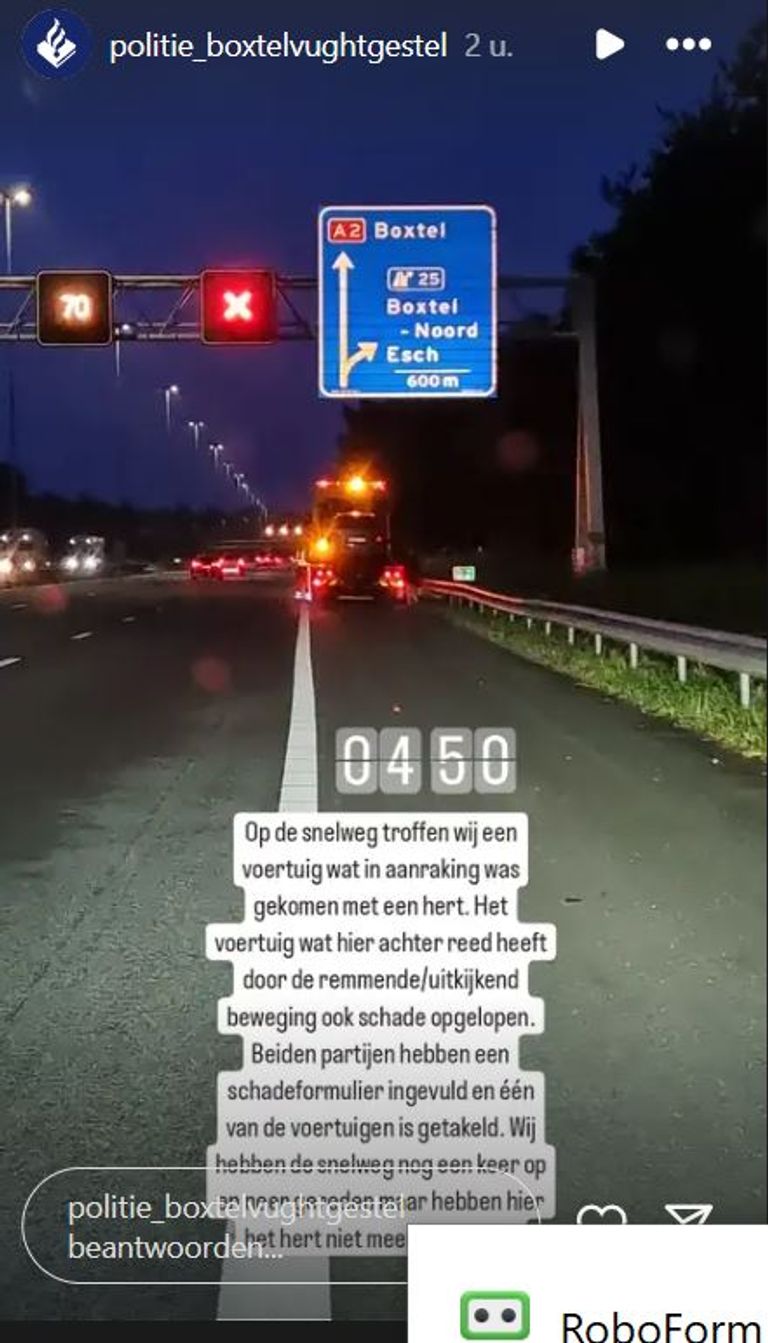 Photo : Instagram police Boxtel-Vught-Gestel