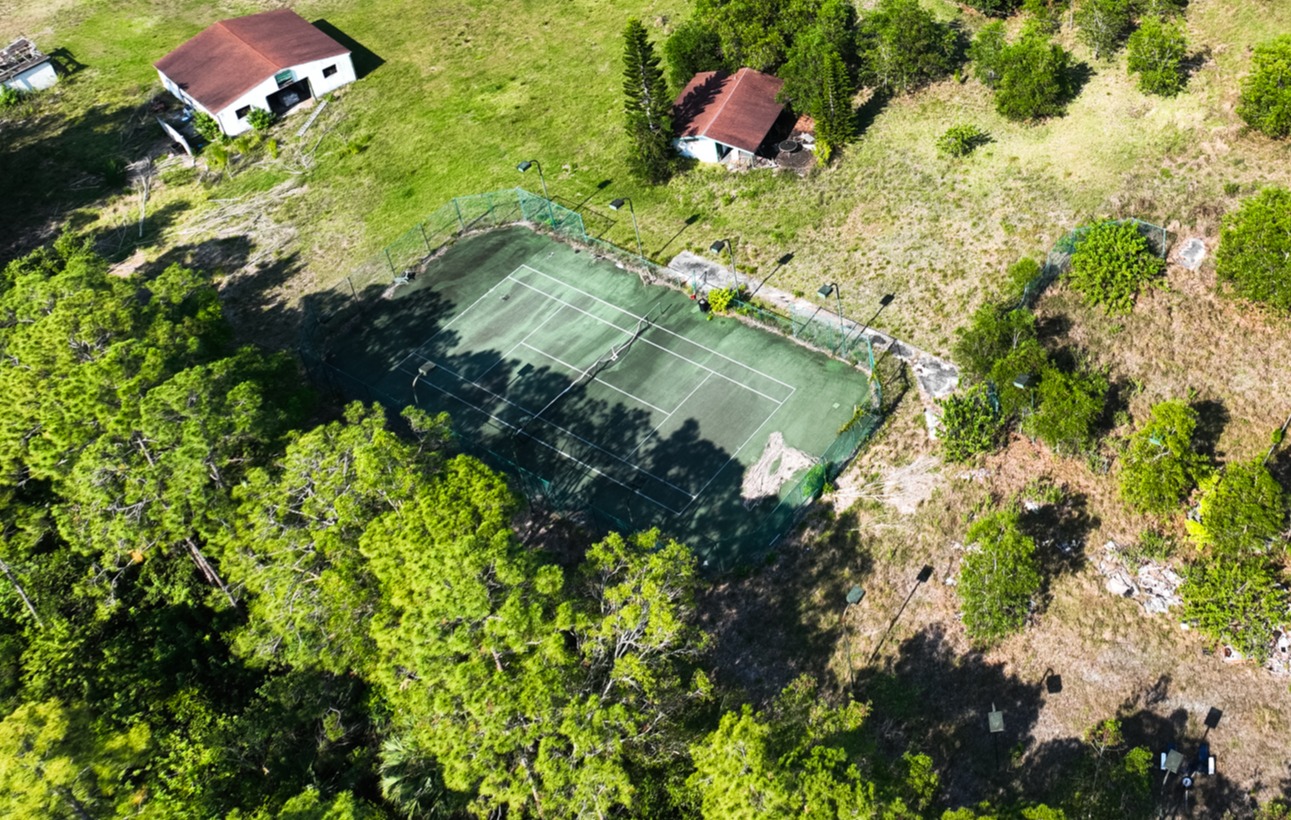 Les courts de tennis où les sœurs s'entraînaient quand elles étaient plus jeunes