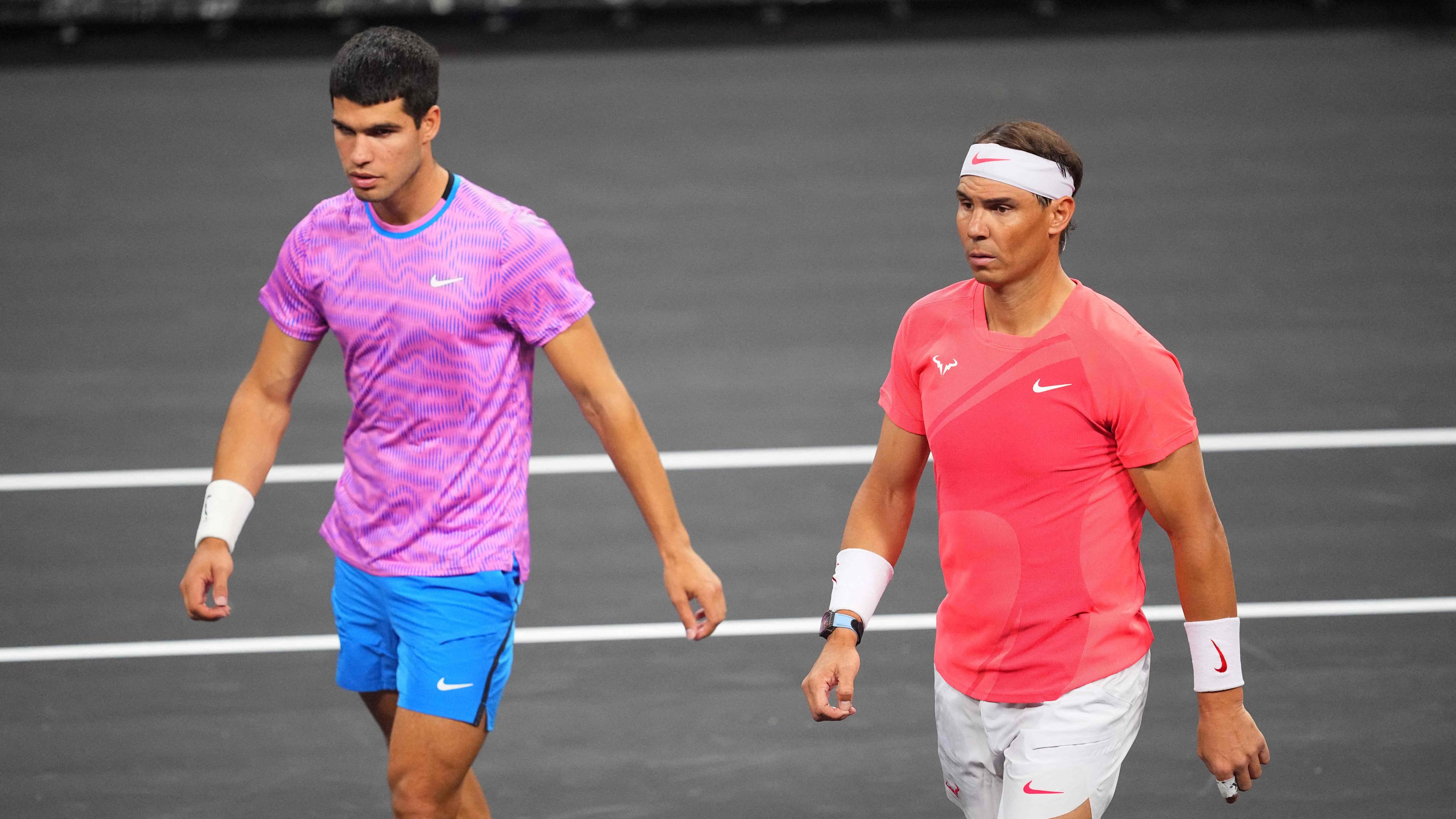 Tennis : Carlos Alcaraz et Rafael Nadal.